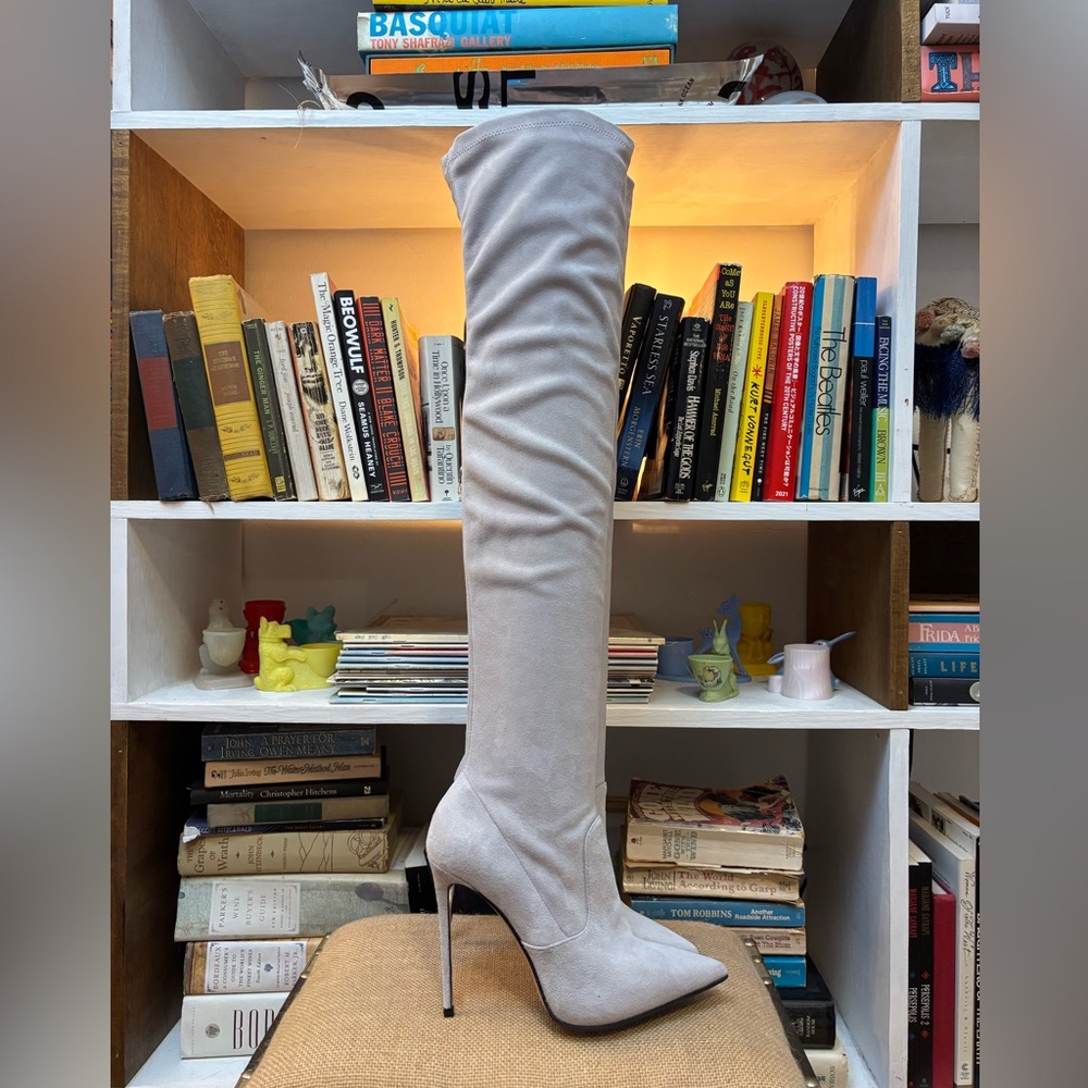 Le Silla Eva Over-the-Knee Gray Boots